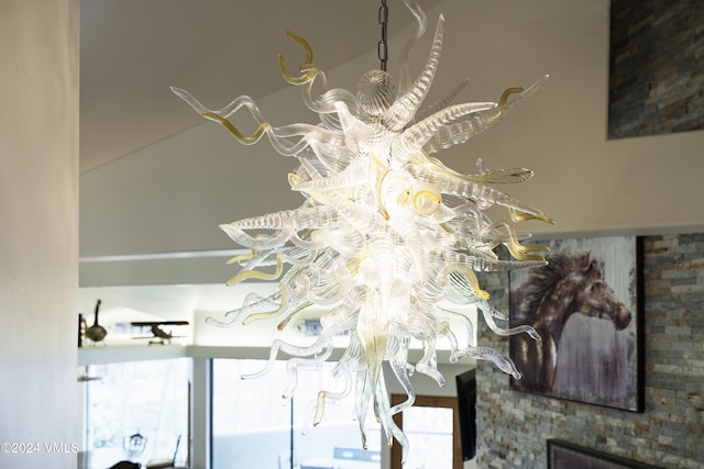 4747 Wildridge Rd, Avon, CO 81620 - details featuring an inviting chandelier
