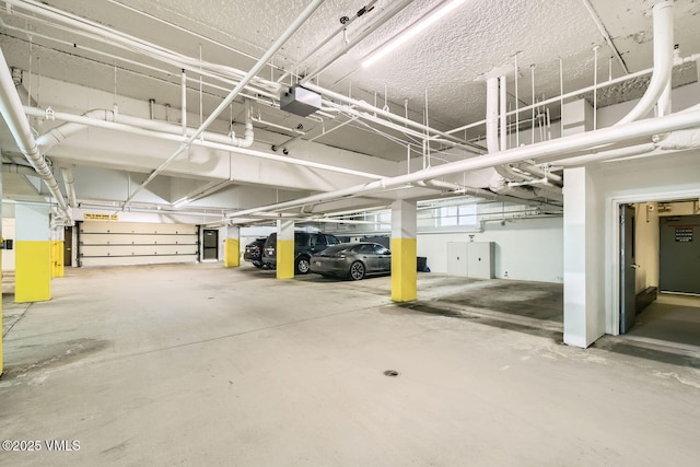 parking garage with a garage door opener