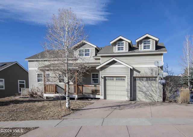 view of front facade with a garage