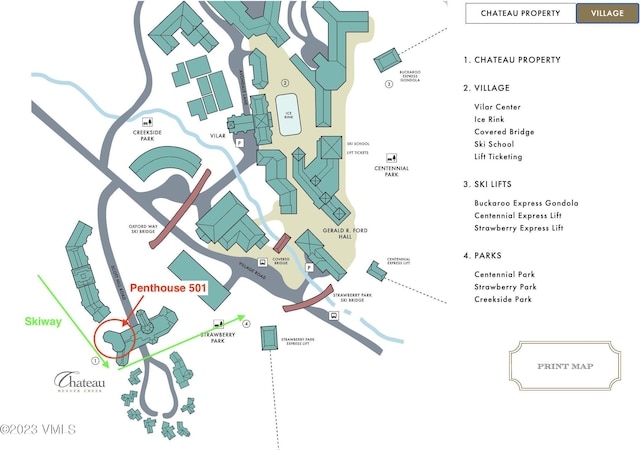 17 Chateau Ln Unit 501, Beaver Creek, CO 81620 - map / location of property area
