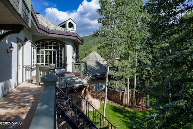 17 Chateau Ln Unit 501, Beaver Creek, CO 81620 - view of patio / terrace featuring stairs