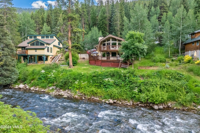 2963 Bellflower Dr, Vail, CO 81657 - drone / aerial view with a water view
