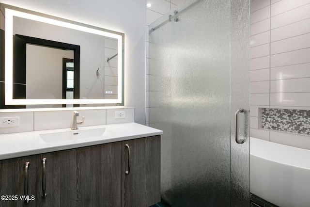 420 Little Andorra Rd, Edwards, CO 81632 - bathroom with vanity and a stall shower