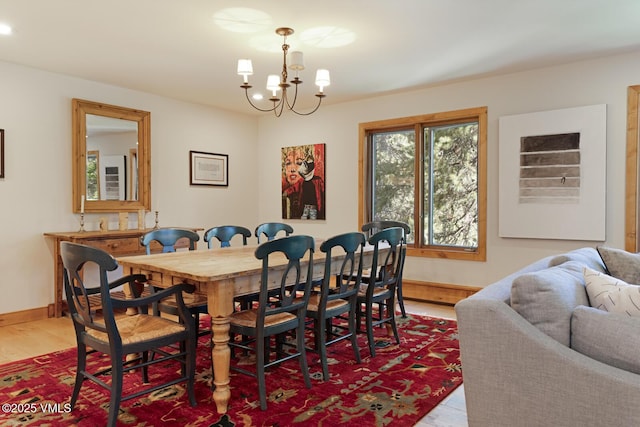 2111 Vermont Rd Unit A, Vail, CO 81657 - dining room with wood finished floors, a chandelier, and recessed lighting