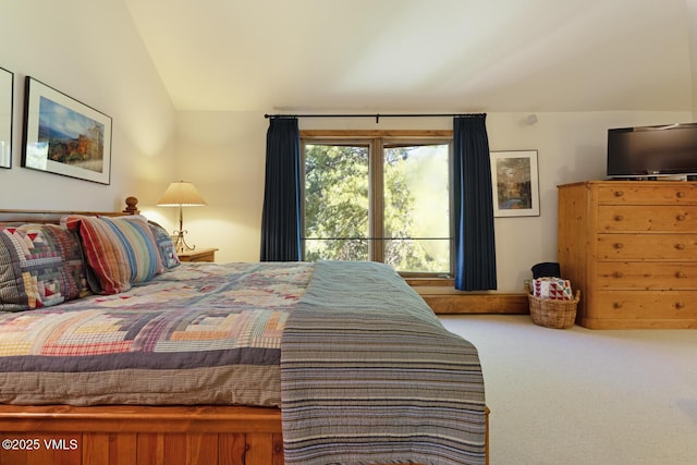 2111 Vermont Rd Unit A, Vail, CO 81657 - carpeted bedroom with lofted ceiling