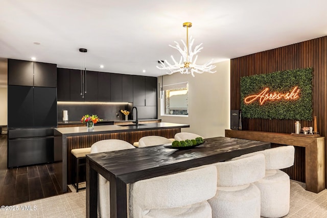 684 W Lionshead Cir Unit 302, Vail, CO 81657 - dining space featuring a chandelier and recessed lighting