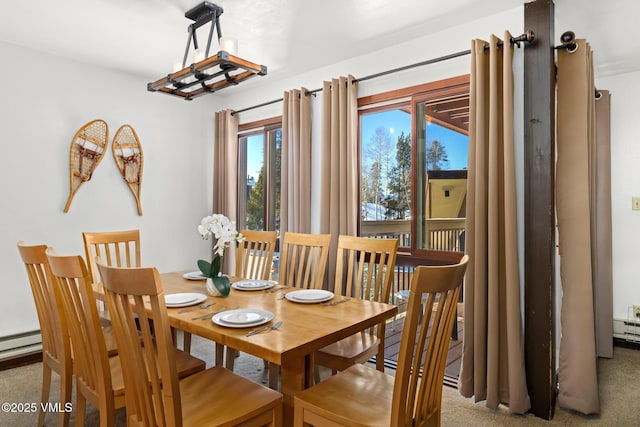 423 Wild Irishman Rd Unit 1008 1009, Keystone, CO 80435 - carpeted dining room featuring baseboard heating