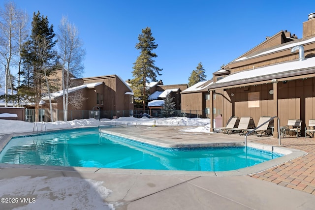 423 Wild Irishman Rd Unit 1008 1009, Keystone, CO 80435 - snow covered pool with a patio area and a community pool