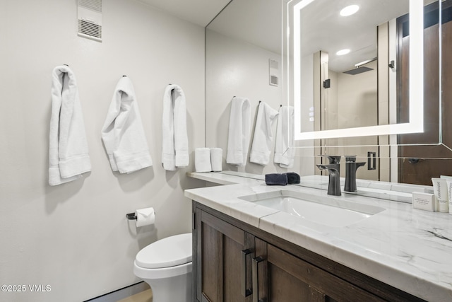 1100 N Frontage Rd W Unit 2504, Vail, CO 81657 - bathroom with vanity, decorative backsplash, and a shower
