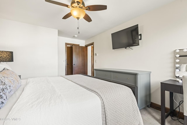 1100 N Frontage Rd W Unit 2504, Vail, CO 81657 - bedroom with light colored carpet and ceiling fan