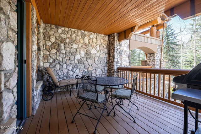 view of wooden terrace