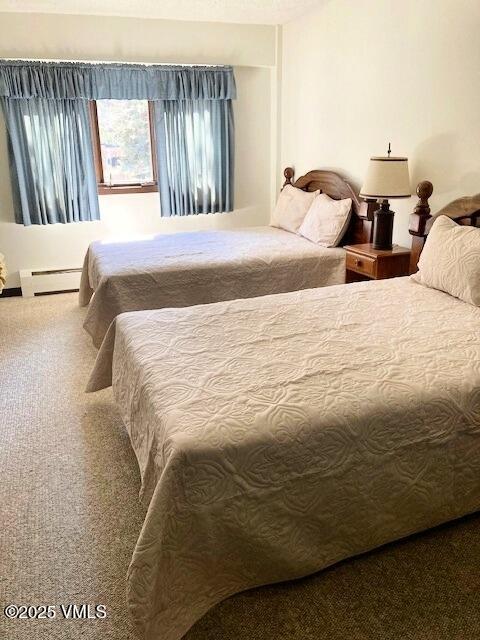 103 Willow Pl Unit 203, Vail, CO 81657 - bedroom featuring a baseboard radiator and carpet