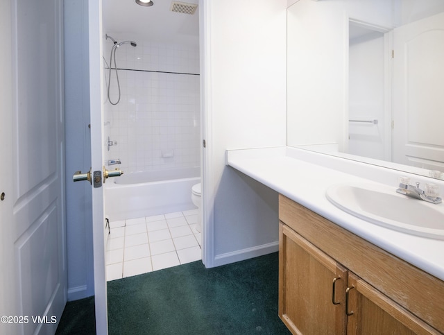 205 Crazy Horse Pt Unit 205, Edwards, CO 81632 - full bath featuring vanity, shower / bathtub combination, tile patterned floors, and recessed lighting