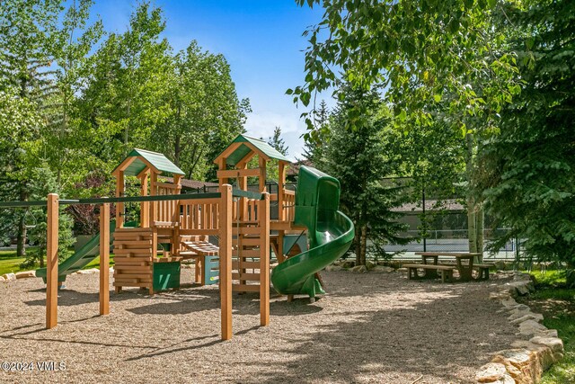 view of jungle gym