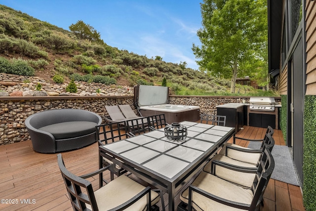 5780 Wildridge Rd E Unit A, Avon, CO 81620 - deck with grilling area and outdoor dining space