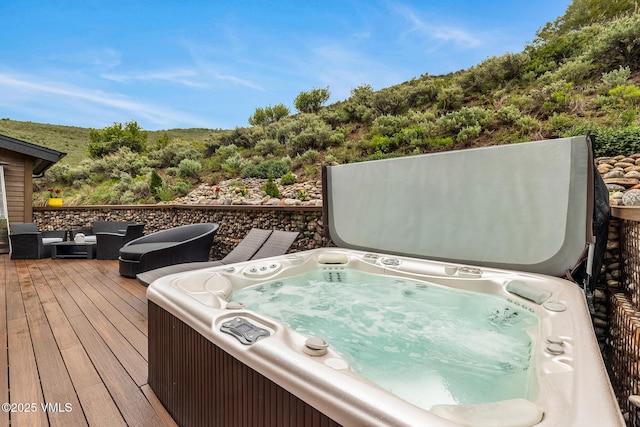 5780 Wildridge Rd E Unit A, Avon, CO 81620 - wooden terrace with a hot tub