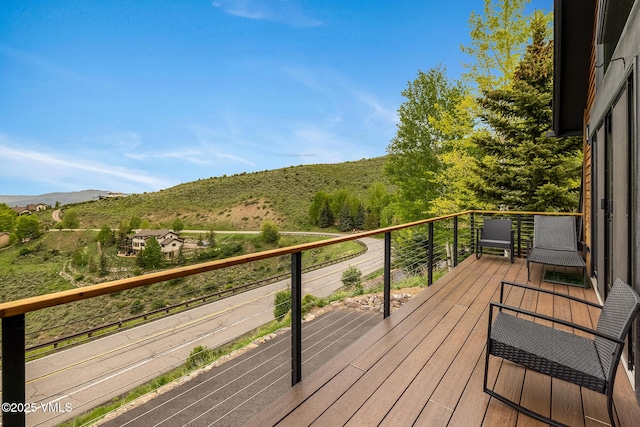 5780 Wildridge Rd E Unit A, Avon, CO 81620 - wooden deck with a mountain view