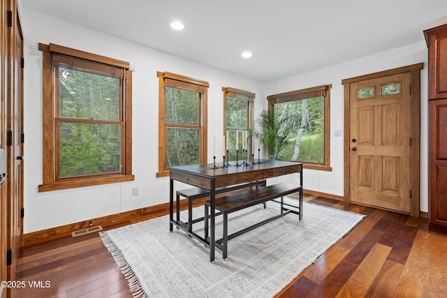 4254 Columbine Way Unit 9, Vail, CO 81657 - dining room featuring dark wood finished floors and recessed lighting