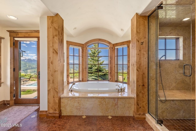 1006 Chiming Bells, Avon, CO 81620 - full bathroom with a garden tub, healthy amount of natural light, and a shower stall