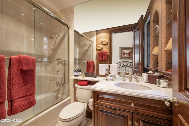 443 Beaver Dam Rd, Vail, CO 81657 - full bath with toilet, vanity, and enclosed tub / shower combo