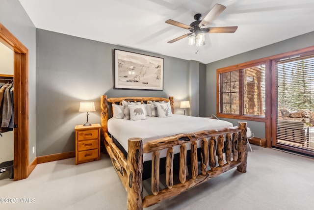 205 Bear Paw Unit B102, Avon, CO 81620 - bedroom featuring baseboards, ceiling fan, and a closet