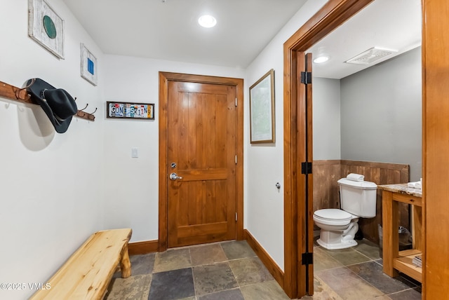 205 Bear Paw Unit B102, Avon, CO 81620 - interior space with recessed lighting, baseboards, stone finish flooring, and visible vents