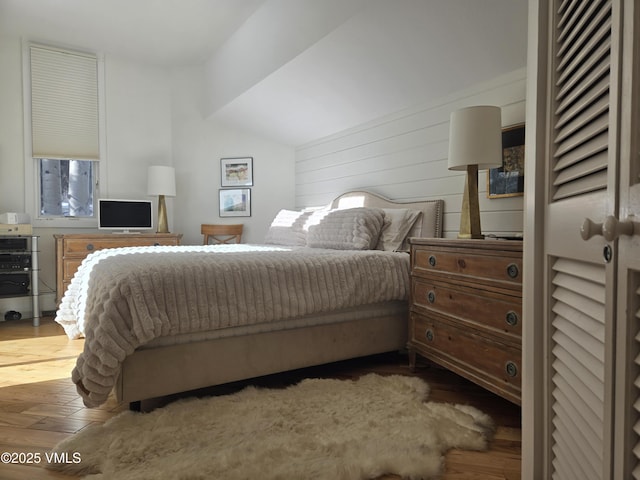 bedroom featuring hardwood / wood-style flooring