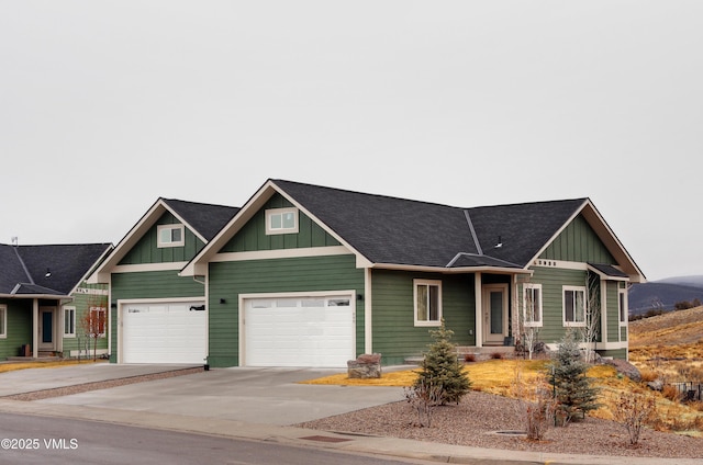 craftsman-style home with a garage