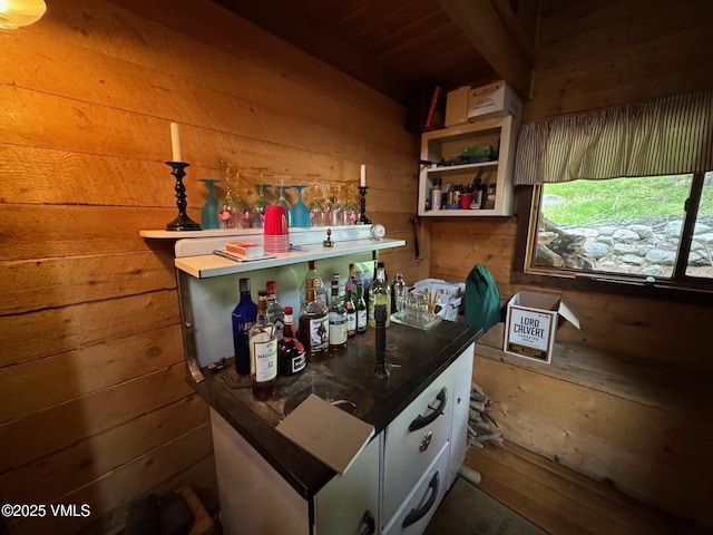 1234 6th St, Eagle, CO 81631 - indoor dry bar featuring wooden walls, wood finished floors, and wooden ceiling