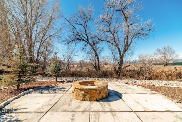 329 River Frontage Rd Unit 18, Silt, CO 81652 - view of patio featuring a fire pit
