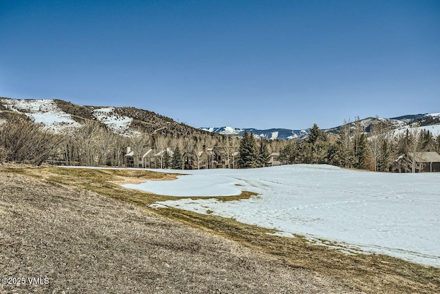 property view of water featuring a mountain view