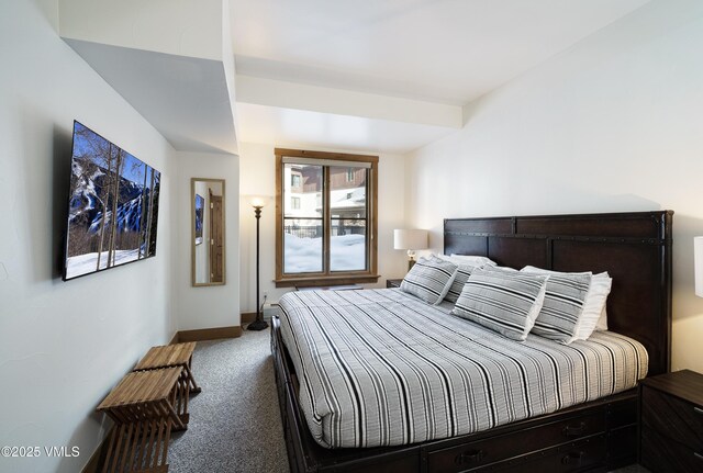 view of carpeted bedroom