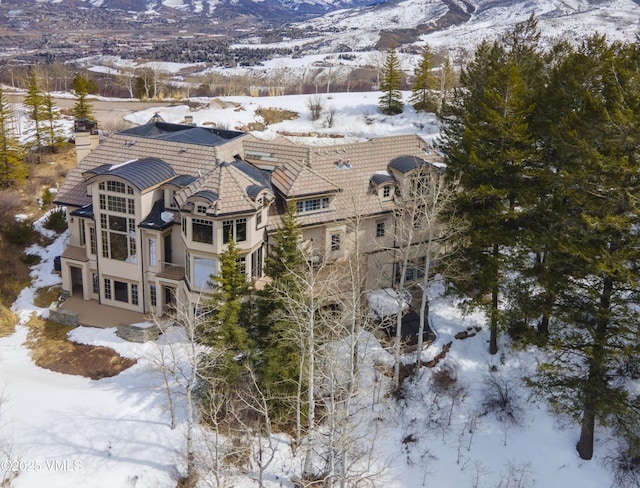 460 El Mirador Rd, Edwards, CO 81632 - snowy aerial view featuring a mountain view