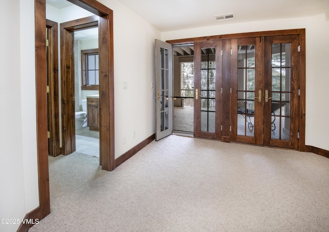 460 El Mirador Rd, Edwards, CO 81632 - spare room with french doors, baseboards, and carpet