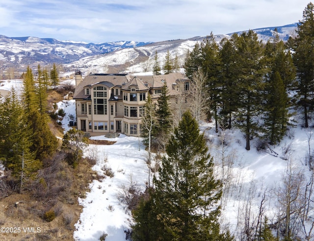 460 El Mirador Rd, Edwards, CO 81632 - snowy aerial view featuring a mountain view