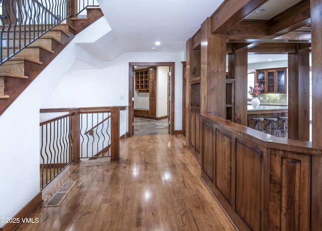 460 El Mirador Rd, Edwards, CO 81632 - corridor featuring wood finished floors and baseboards