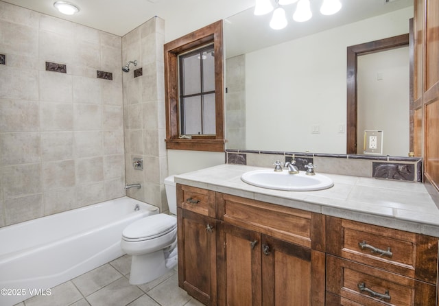 460 El Mirador Rd, Edwards, CO 81632 - full bathroom with tile patterned floors, vanity, toilet, and bathing tub / shower combination