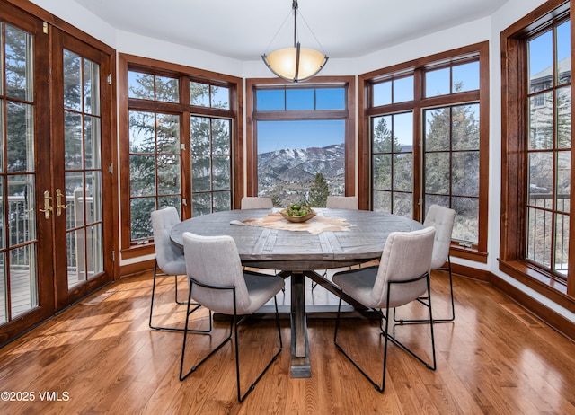 460 El Mirador Rd, Edwards, CO 81632 - dining room featuring light wood-style floors, french doors, and baseboards