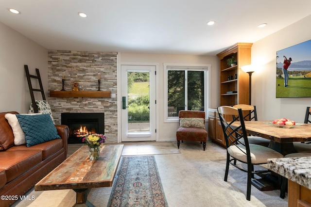 4610 Vail Racquet Club Dr Unit 2, Vail, CO 81657 - living room with a fireplace and recessed lighting