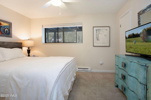 4610 Vail Racquet Club Dr Unit 2, Vail, CO 81657 - carpeted bedroom with baseboard heating and a ceiling fan