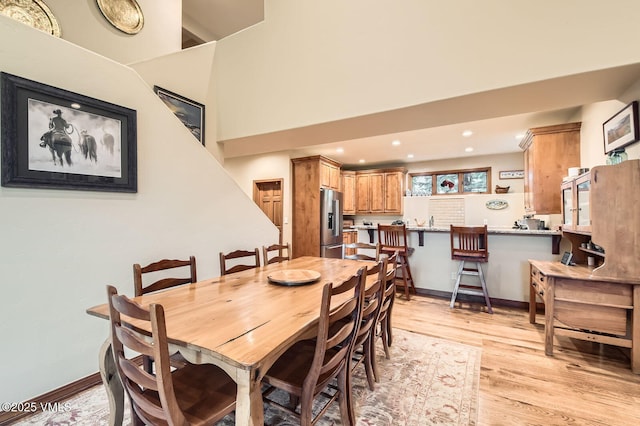 803 June Creek Rd, Edwards, CO 81632 - dining room with light wood-style flooring, recessed lighting, and baseboards