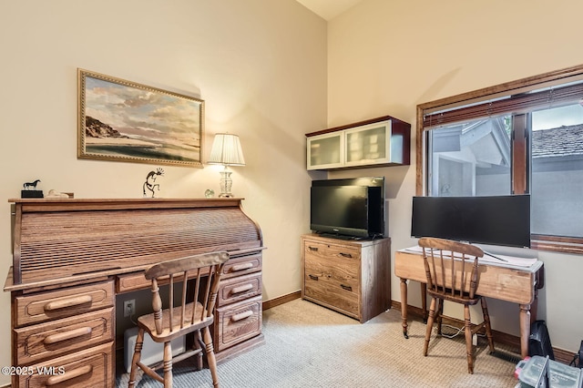 803 June Creek Rd, Edwards, CO 81632 - home office featuring light colored carpet and baseboards