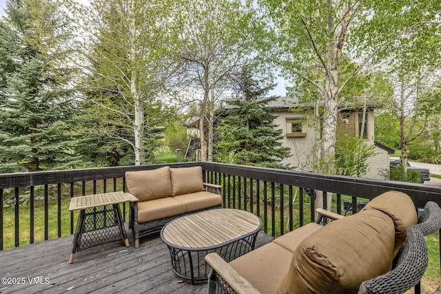 210 June Creek Rd Unit A, Edwards, CO 81632 - wooden deck with an outdoor living space