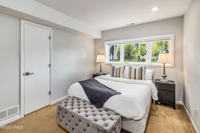 210 June Creek Rd Unit A, Edwards, CO 81632 - bedroom featuring light carpet, baseboards, and recessed lighting