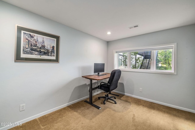 210 June Creek Rd Unit A, Edwards, CO 81632 - office space with baseboards, carpet floors, and recessed lighting
