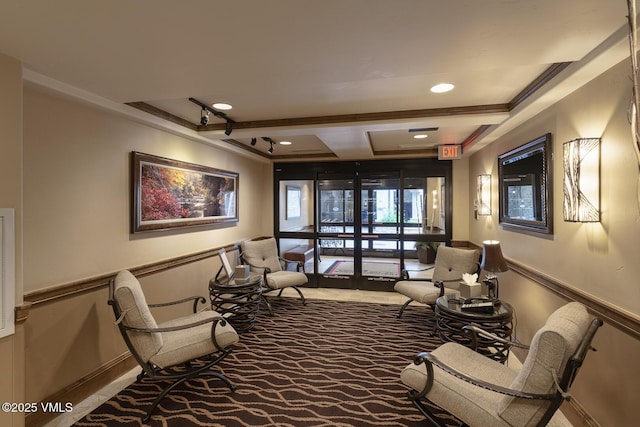 660 Lionshead Pl Unit 9, Vail, CO 81657 - lobby featuring recessed lighting, crown molding, and coffered ceiling