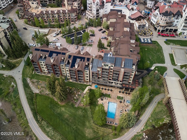 660 Lionshead Pl Unit 9, Vail, CO 81657 - aerial overview of property's location with a pool area