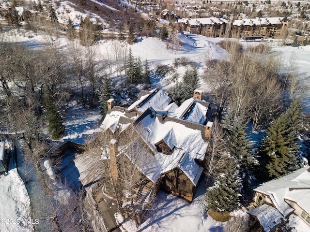 view of snowy aerial view