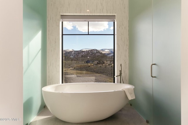 1658 E Haystacker Dr, Eagle, CO 81631 - full bathroom with a freestanding bath and a mountain view