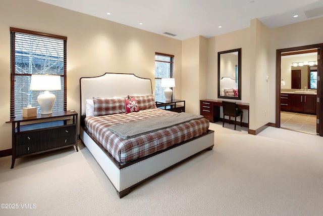 1325 Westhaven Dr Unit A302, Vail, CO 81657 - bedroom featuring light carpet, ensuite bathroom, and recessed lighting